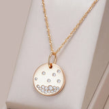 Fashion Coin Rolled Rose Gold of 14-Karat Purity Necklace with AAA Zircon Diamonds -  Latest Addition Jewellery