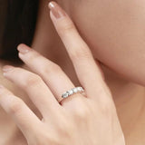 Stunning  VVS1 D Colour 100% Moissanite Diamond Eternity 925 Sterling Silver Wedding Engagement Rings for Women
