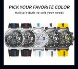 PLAYBOY Top Brand High Quality Luxury Men Watch Silicone Strap Waterproof Fashion Quartz Men's Watches