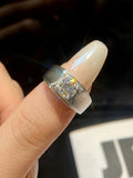 Superb 1CT VVS1 D Colour Concise Moissanite Diamond Rings For Men Fine Jewellery