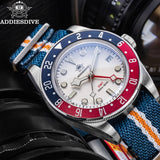 20Bar BGW9 Luminous Swiss Ronda 515-24H GMT Quartz Dive Stainless Steel Watches