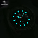 Popular Stainless Steel Calendar Display Luminous 200m Diver Silicone Quartz Watch