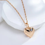 14K Gold Filled New Love Heart With AAA  Zircon Diamond Fashion Pendant And Necklace