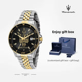 Luxury Maserati Watches Men's Luxury Fashion Trends in Europe and America Luminous Gold Steel Strap. Ideal Present