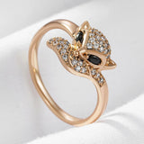 Selection of 14K Filled Gold Black, White AAA Zircon Crystals Cocktail Luxury Rings