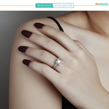 Super 1ct D Colour VVS1 Moissanite Diamond Silver Solitaire Rings For Women GRA, Certified Fine Wedding Jewellery