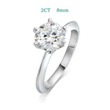 Fine 0.23-2 Carat VVS1 D Colour Moissanite Diamond Wedding Stackable Silver Ring