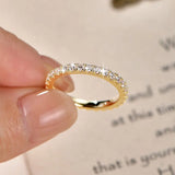Terrific Full Eternity 2mm VVS1 D Colour Moissanite Stackable Sparkling Ring