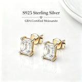 Moissanite Diamonds D Colour VVS1 Silver GRA Certificated Stud Earrings
