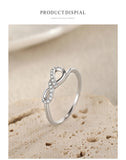 Exquisite Geometric Twisted 925 Sterling Silver AAAA Lab Created Diamond Rings