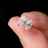 Luxury 0.5-3 Carats Cushion Marquise Oval Moissanite Diamonds Silver Stud Earrings