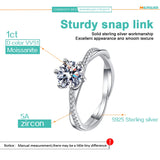 Woven Style 1ct VVS1 D Colour Moissanite Diamonds Wedding Solitaire Rings For Women S925 Sterling Silver Jewellery