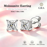 Fashionable 0.5~2.0ct Selection of Moissanite Diamonds Silver Certificated Earrings