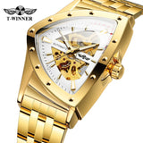 New Sports Triangle Casual Automatical Hollow Fashion Luminous Pointers Skeleton Military Mechanical Watches