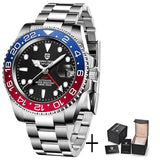 Luxury Famous Brand Sapphire Glass AR Coating Automatic with New Japan NH34 GMT Men Mechanical Watches for Men