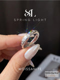 Real Round VVS1 D Colour Moissanite Diamonds Ring Fine Jewellery
