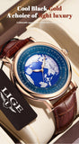 New Arrival Blue Planet Creative Earth Fashion Quartz Wristwatches -  Leather Sport Luminous Dial Mens Watches - The Jewellery Supermarket