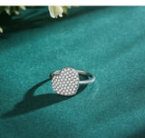Romantic Heart 925 Sterling Silver Clean AAAA Lab Created Diamond Ring