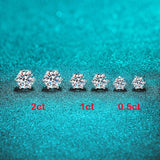 Marvelous 1-4CT WGP Moissanite Diamonds Earring Studs for Women and Men - Solitaire 00% S925 Silver Fine Jewellery