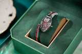 Fashion Snake Bling Watch Bracelet Copper Inlaid Rhinestones Cuff Bangle For Women