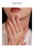 Glamorous Heart-shaped Sterling Silver Sparkling AAAA Lab Created Diamonds Ring