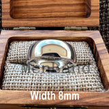 Dome High Polish Finish 2-10MM  White Tungsten Wedding Couple Rings Comfort Fit