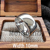 Dome High Polish Finish 2-10MM  White Tungsten Wedding Couple Rings Comfort Fit