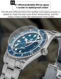 Luxury Brand Men's Analog Watch BGW9 Luminous Ceramic Bezel Bubble Mirror Glass 200m Diver's Watch  Quartz Watches