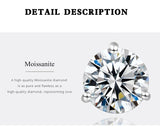 Classic Style D Colour VVS1 Charming Moissanite Diamonds Stud Earrings for Women Sterling Silver Fine Jewellery - The Jewellery Supermarket