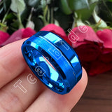 Classic Ring Grooved Brushed Polished Beveled Men Women Wedding Tungsten Rings