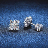 Awesome D Colour VVS1 Moissanite Diamonds Stud Earrings -  Sparkling Diamond Engagement Wedding Fine Jewellery - The Jewellery Supermarket