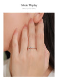 Minimalist Geometric Triangle Sterling Silver AAAA Lab Created Diamonds Ring