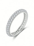 Luxury VVS1 D Colour Moissanite Diamond Simple Round Rings Quality Fine Jewellery