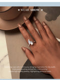 Unique Sterling Silver Rainbow Crystal Mermaid Fishtail Pearl Statement Ring