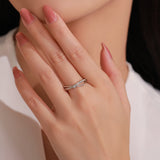 Charming 925 Sterling Silver Heart-shaped AAAA Lab Created Diamond Ring