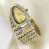 Fabulous Hot Sale Luxury Stainless Steel Creative Watch Strap Quartz Wristwatch Fashion Snake Watch for Women