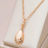 New Fashion 14K Rolled Rose Gold Glossy Owl Pattern Carving Shape Necklace For Women - Retro Fine Jewellery