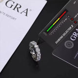 Super D Colour VVS1 3/5mm Moissanite Diamonds Eternity Ladies Wedding Eternity Rings S925 Silver Jewellery with GRA