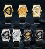 New Arrival Transparent Automatic WatchLuxury Silicone Strap Waterproof Luminous Fashion Mechanical Watches for Men