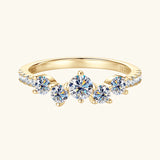 Superb 4mm&3mm&1.6mm VVS1 D Colour Moissanite Diamonds S925 Silver Engagement Ring