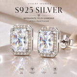 Selection of 0.5~2.0ct 925 Silver Moissanite Earrings Certificated Fine Jewellery