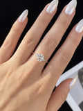 Fashion 1 carat VVS1 D Colour Moissanite Diamond Transparent Fishing Line Rings