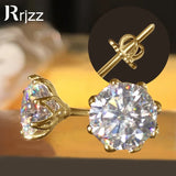 Solitaire 0.1/0.3/0.5/1/2CT D Moissanite Stud Earrings for Men Women