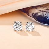 Top Quality 2 Carat 8.0mm D Colour Moissanite Diamonds Sterling Silver Stud Earrings