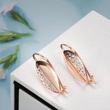 14K Gold Filled With Silver Colour Fashion Rhombus English Needle Drop Earrings