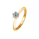 Round Brilliant Cut 0.5CT VVS1 D Colour Moissanite Diamond Silver Solitaire Ring