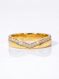 Fashion Round VVS1 D Colour Moissanite Diamond V-shaped Rings Fine Jewellery