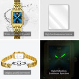Elegant Women's Watch - Top Fashion Business Waterproof Stainless Steel Zircon Diamonds Luxury Quartz Watches