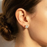 Fabulous 0.5-2 Carats Princess Cut Moissanite Diamonds Silver Stud Earrings