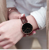 Top Brand Elegant Fashion Simple Low Price Quartz Movement Leather Strap Women Analog Waterproof Wristwatches